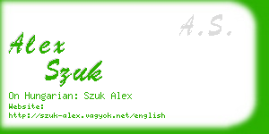 alex szuk business card